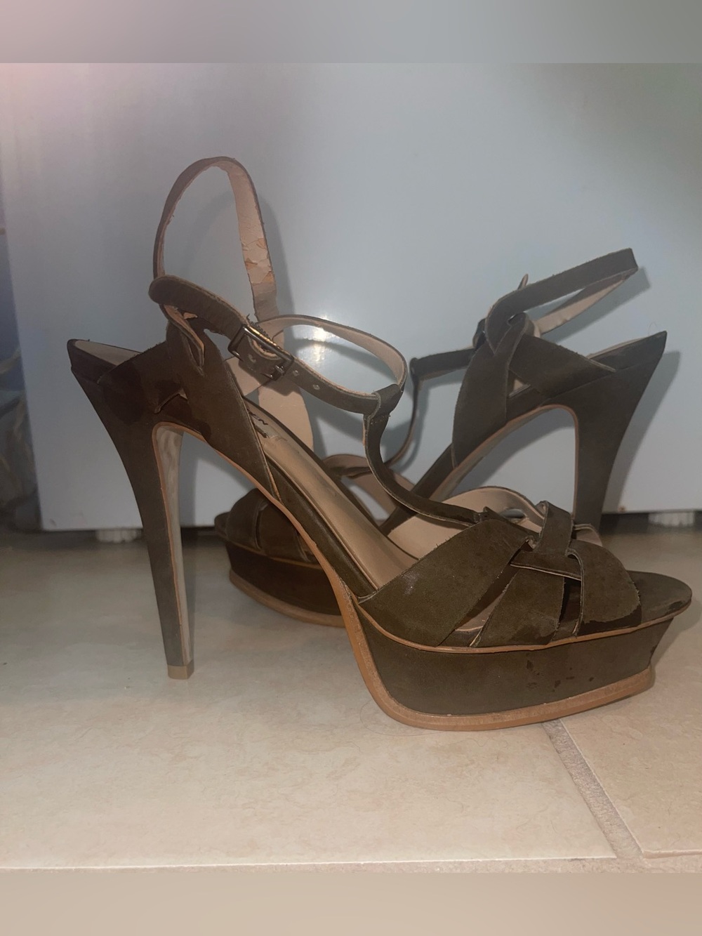 Steve Madden Lulla Brown Platform Wedge Sandals